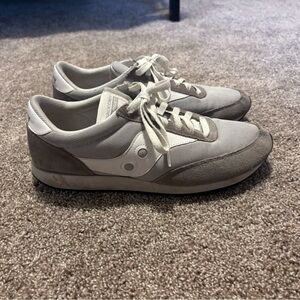 Saucony women’s Gray and White Sneakers size 12 women’s/10.5 men’s.